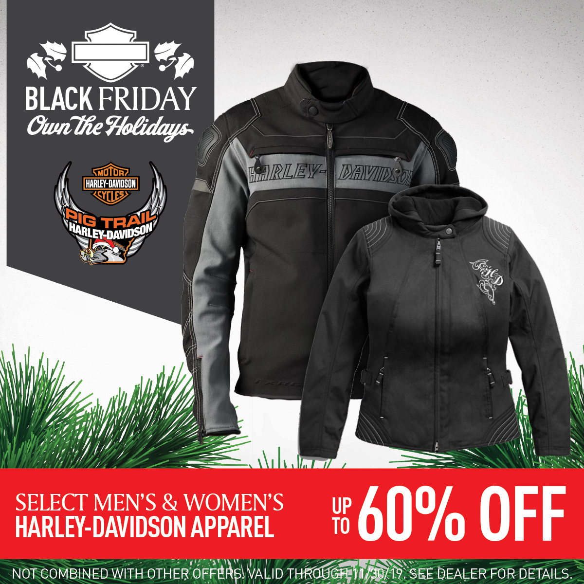 Up To 60% OFF Men's & Women's Harley-Davidson Leather Jackets & Apparel